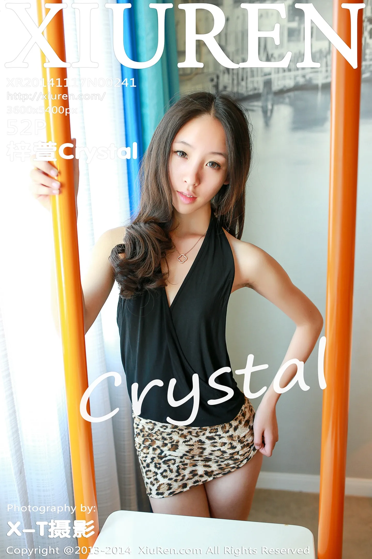 [XiuRen秀人网]No.241_嫩模梓萱Crystal豹纹内裤下红色丁字裤完美诱惑写真52P-秀人网 - XiuRen.Pro